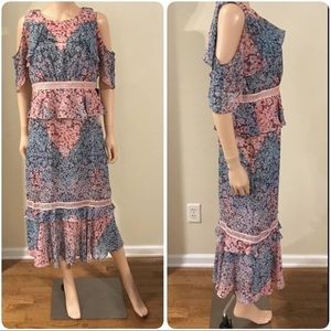 Jax Black Label Floral Printed Cold Shoulder Dress